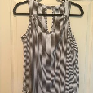 Old Navy Black and White Striped Blouse